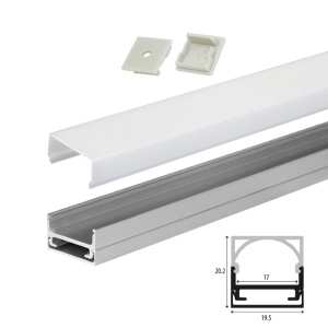 Set B aluminijumski profil za LED trake 1m 20.2x19.5 mm