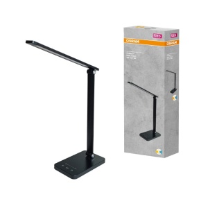 Sklopiva stona LED lampa sa satom i USB punjenjem 6.5W OSRAM crna - Img 2