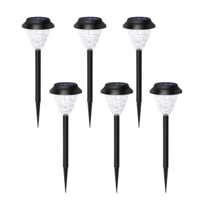 Solarna RGB+toplo bela baštenska lampa - 6 kom.