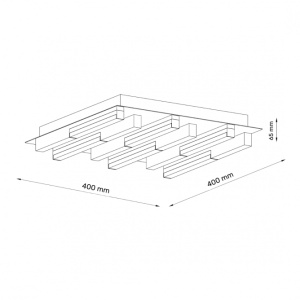 SOLEA 32 PLAFONSKA SVETILJKA 20W 3000/4000/6000K CRNA/DRVO DIM