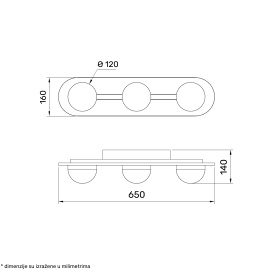 SOLEA 5 LUSTER 21W 3000/4000/6000K CRNA/DRVO - Img 4