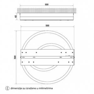 SOLEA 82 PLAFONSKA SVETILJKA 40W CCT CRNA