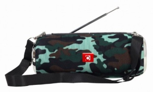 SPK-BT-17-CM Gembird Portable Bluetooth speaker +handsfree 2x5W, FM, USB, SD, AUX + antena camo - Img 1