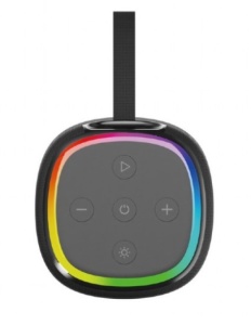 SPK-BT-LED-08L Gembird Portable Bluetooth LED speaker, 10W, BT, FM, USB, Handsfree, Black - Img 2