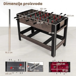 Sportivo 3u1 multifunkcionalni sto za igre 125 cm - Img 3