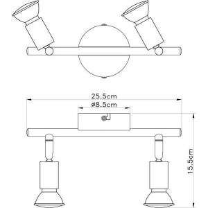 Spot lampa FG101-2 BK - Img 2