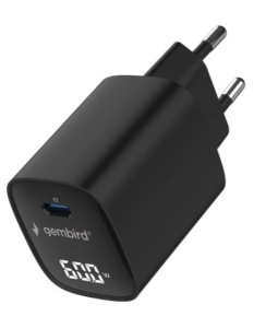 TA-UC-1C-PD60LCD-01-BK Gembird USB punjac 60W USB Type-C fast charger, LCD, black - Img 3