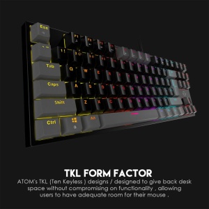Tastatura USB Fantech MK876 RGB Atom TKL (Blue switch) US crna - Img 4