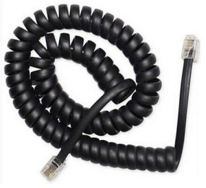 TC4P4CS-2M Gembird Telefonski kabl spiralni za slusalicu, RJ10 (4P4C), 2m, black - Img 3