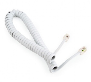 TC4P4CS-2M-W Gembird Telefonski kabl spiralni za slusalicu, RJ10 (4P4C), 2m White - Img 3