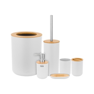 TEESA Set kupatilskih dodataka i pribora 6 komada beli TSA0400-W