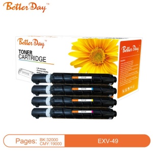 Toner BetterDay C-EXV-49 C MPS (Low temperature toner) zam. kaseta za Canon Cyan 19k - Img 2