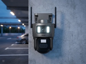 TRACER Spoljna WiFi IP kamera 2x3MP QXGA rotirajuća 355° IP66 crna Patrol BKK360-2 - Img 4