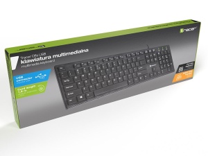 TRACER Standardna USB tastatura low profile keys US layout crna Ofis - Img 3
