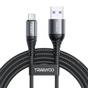 TRANYOO USB Data kabl Type C T-S16C 2m 5A Crni ojačan