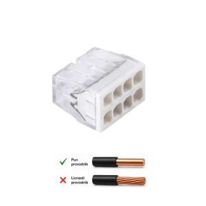 Ubodna klemna 8P, 450V/24A, 0.5-2.5mm2