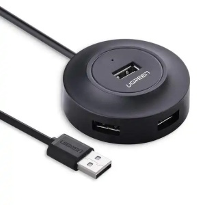 UGREEN CR106 USB 2.0 Hub 14 1m crni