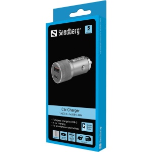 USB auto punjač Sandberg USB/USB-C 48W 441-50 - Img 2