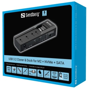 USB Docking Sandberg M2 + NVMe + SATA 136-49 - Img 2