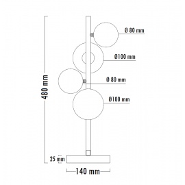 VESTA 600 STONA LAMPA 4*G9 MESING - Img 3