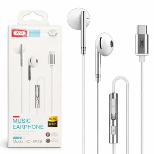 XO EP29 USB-C slušalice sa mikrofonom srebrne