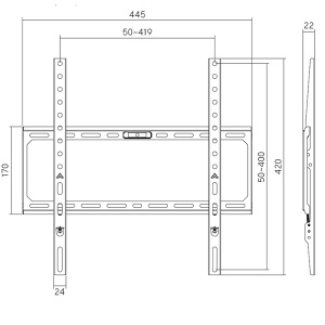 Xstand FIX 32/75 Nosač za TV/VESA 400x400/45kg/2cm od zida - Img 2