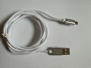 Xwave Kabl USB2.0 na Micro USB 2M,2A,aluminium,upleteni srebrni - Img 2