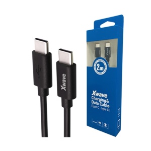 Xwave USB Kabl TipC M/M 3A 65W 480Mbps 2m black