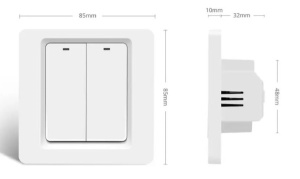 ZIGBEE-SWITCH-DS102 Gembird RSH Tuya WiFi Pametni kucni prekidac sa 2tastera EU Standard - Img 3