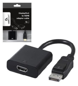 A-DPM-HDMIF-002 Gembird DisplayPort v1 to HDMI adapter cable, black FO (alt A-DPM-HDMIF-08) - Img 2