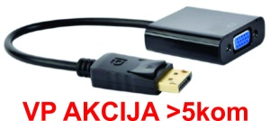 A-DPM-VGAF-03 ** Gembird DisplayPort to VGA adapter cable, BLACK (381) - Img 1
