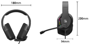 A4-G260 A4Tech Bloody gejmerske slusalice sa mikrofonom, 7.1 SURROUND, 50mm/16ohm, RGB, USB BLACK - Img 2