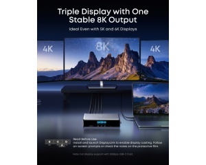 ANKER Prime Docking Stanica 140W, 14u1, Display Link, siva