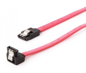 CC-SATAM-DATA90-0.3 Gembird Metal clips, Serial ATA data kabl flat 0,3m 90 degree bent connector - Img 3