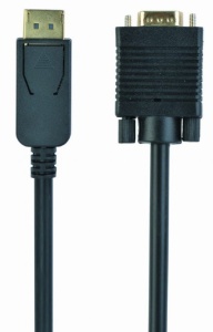CCP-DPM-VGAM-6 Gembird DisplayPort to VGA adapter cable, black, 1.8 m - Img 1