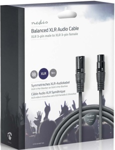 COTG15010GY100, Balansirani audio kabl, XLR 3-pinski muški, XLR 3-pinski ženski, Niklovani, 10,0 m, - Img 2