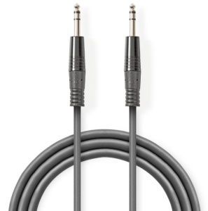 COTH23020GY15 Stereo audio kabl, 6.35 mm Muski na 6.35 mm Muski, Nickel Plated, 1.50 m, Okrugli, PVC - Img 2