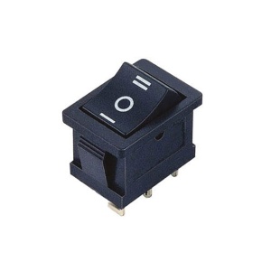 Crni prekidač 19x11mm 3pola/3pina