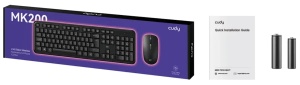 Cudy MK200 Black set mis + tastatura Full size DPI 800 1200 1600 - Img 2
