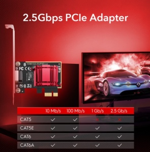 Cudy PE25 RJ45 2.5Gbps PCI Express Network Adapter, RTL8125 - Img 3