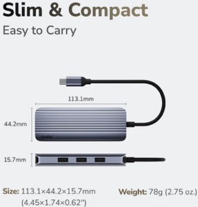 Cudy UH606 6-In-1 USB-C Hub with Gigabit Ethernet Port - Img 2