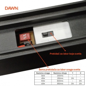 DAWN LED SVETILJKA LL40150 40/50/60W CCT BELA 1,5 met - Img 2