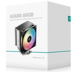 DeepCool AG600 ARGB,6-Heatpipe CPU kuler,12VDC,0.18A, 120x120x25mm, 2200 RPM,LGA1851/LGA1700,AM5/AM4 - Img 2