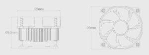 DeepCool CK-11508 * Intel CPU kuler 65W 92mm.Fan 2200rpm 42CFM 30dBa LGA 1200/115x/LGA775/i7/i5/i3 - Img 3