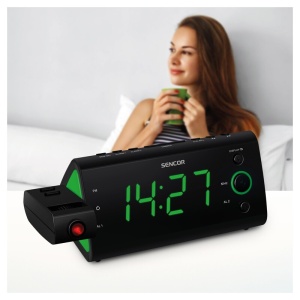 Digitalni sat sa alarmom SENCOR SRC 330 GN zeleni - Img 2