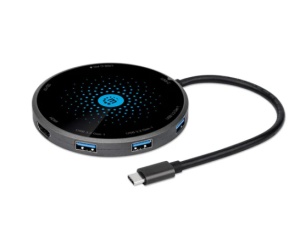 Docking station Manhattan 166560 8in1 USB-C - HDMI/3xUSB/CR/PD 60W/bež. punjač - Img 1