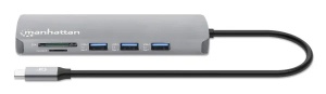 Docking station Manhattan 190459 9in1 USB-C - 1xHDMI/5xUSB/LAN/CR/PD 100W - Img 4