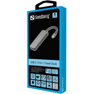 Docking station Sandberg 13in1 USB-C - 2xHDMI/VGA/LAN/3xUSB 3.0/USB C 136-45 - Img 3