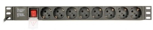 EG-PDU-014 Gembird Produzni kabl sa zastitom 8 uticnica 16A, PDU 1U, aluminium, 3m - Img 3