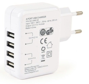 EG-U4AC-02 Gembird punjac za telefone i tablete 5v 3.1A 4xUSB white - Img 2
